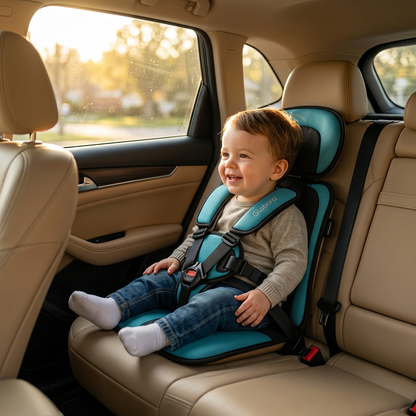 Seggiolino Da Viaggio Compatto | Leggero E Pieghevole Con Imbracatura Sicura | Comodo E Pronto Per Viaggi Con Bambini