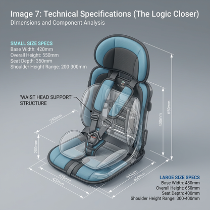 Seggiolino Da Viaggio Compatto | Leggero E Pieghevole Con Imbracatura Sicura | Comodo E Pronto Per Viaggi Con Bambini