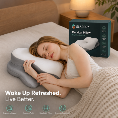 Ergonomic Cervical Memory Foam Pillow with Multizone Design | Support for Night Comfort and Restorative Sleep