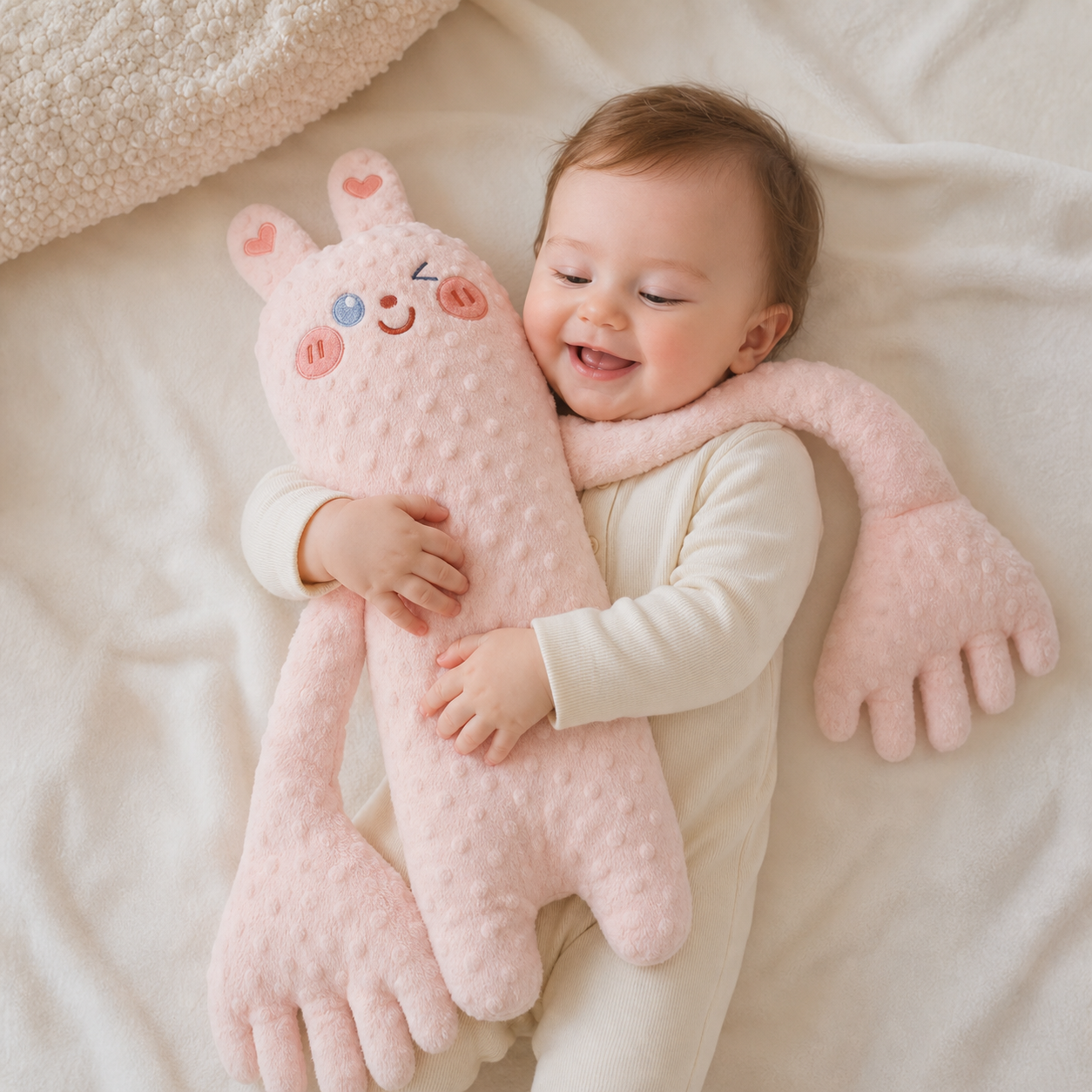 CuddleNest | Zachte knuffel slaapgenoot met lange armen | Ontspannend comfort voor kinderen