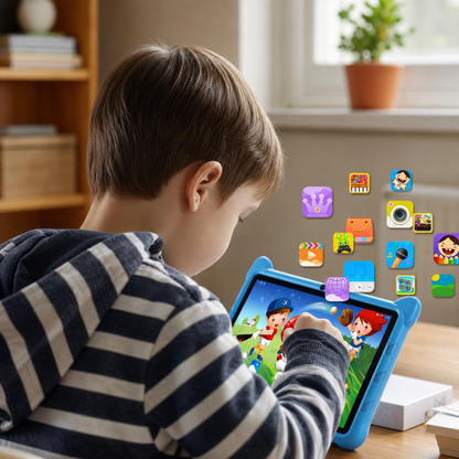 Educatieve 7-inch tablet met WiFi en 5G | 4GB RAM, 64GB ROM voor interactief leren