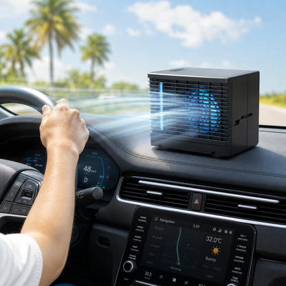 Draagbare Auto Luchtverfrisser met Stil Werkende Functie | Ideaal voor Zomerse Reizen en Optimale Comfort