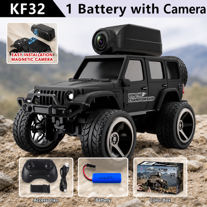 Mini Auto Radiocomandata 1:64 con Telecamera HD e Luci LED | Macchina Telecomandata per Avventure in Terreni Difficili