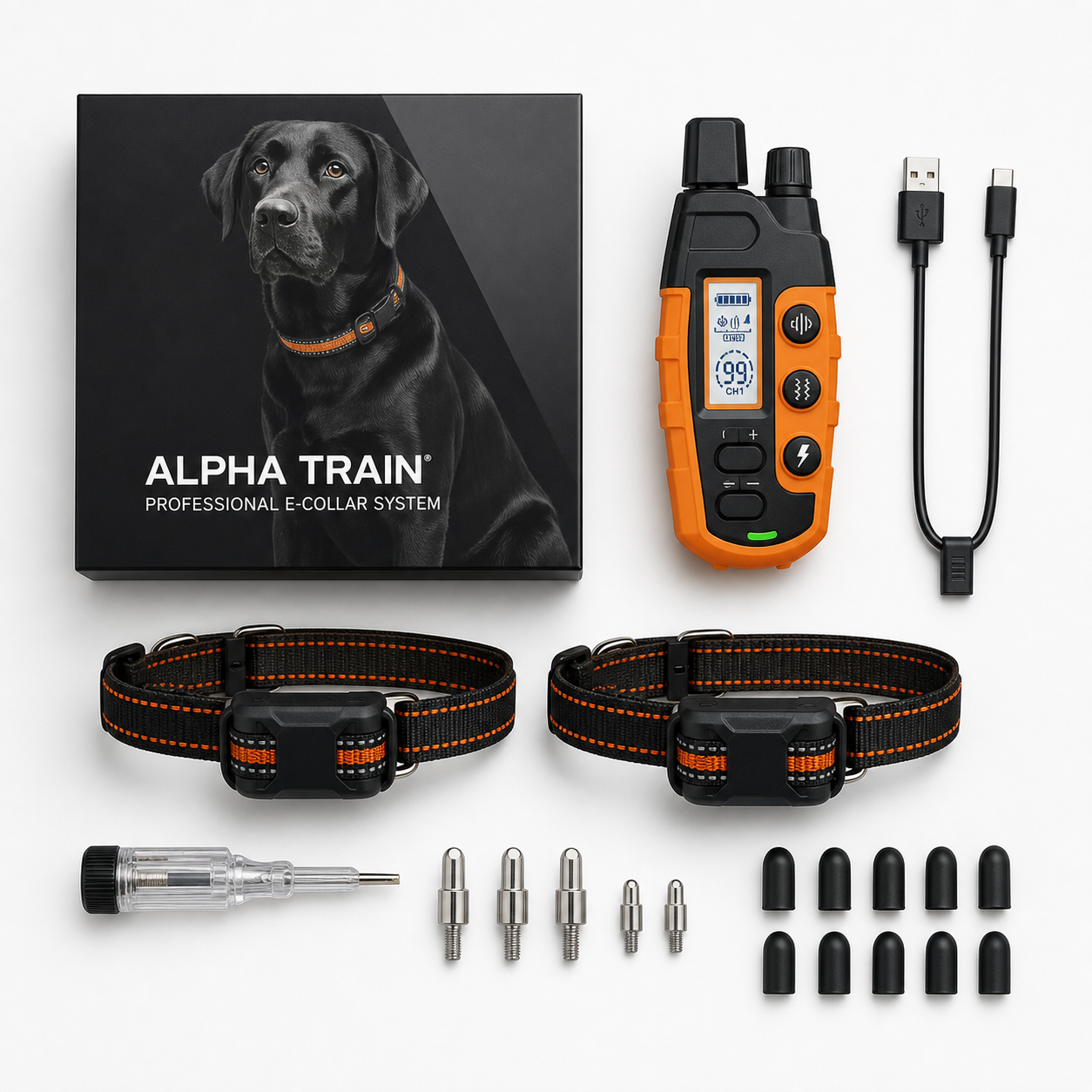 Collier électrique pour chiens | Collier de dressage étanche avec 3 modes réglables | Contrôle longue distance jusqu’à 1000 mètres