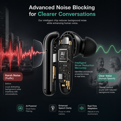 Rechargeable Hearing Aids | Digital Audio Amplifier with Bluetooth | App Control for Clear and Personalized Hearing