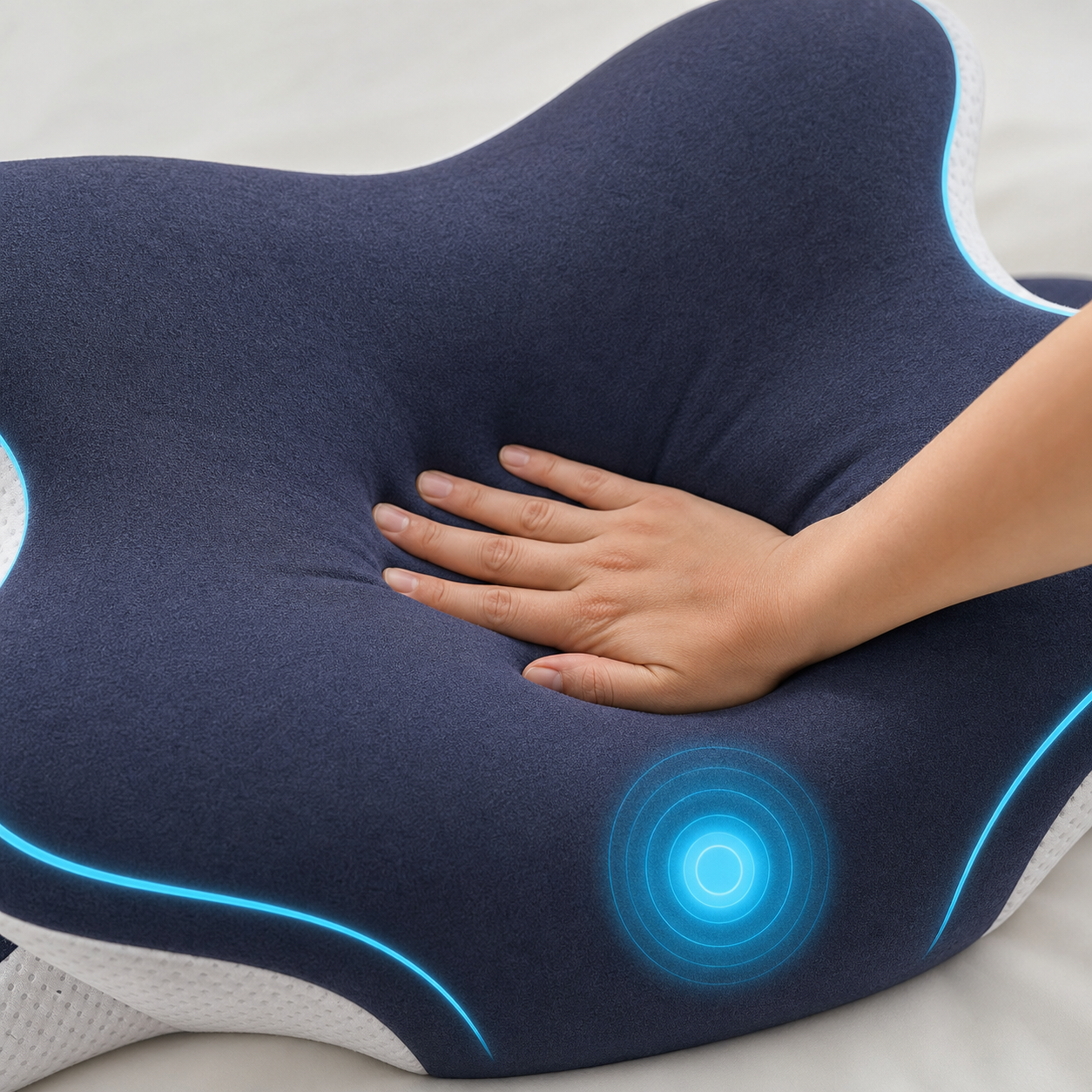Oreiller Butterfly | Oreiller cervical en mousse à mémoire de forme au design ergonomique | Soutien personnalisé pour soulager les douleurs cervicales