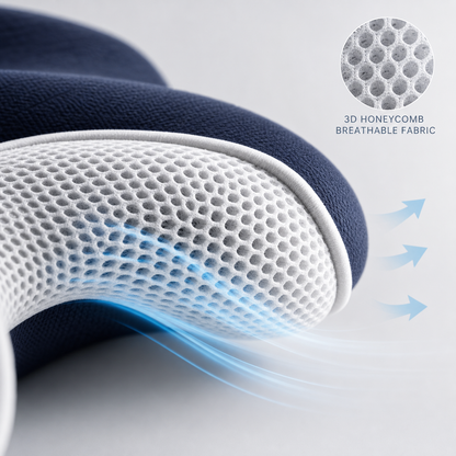 Oreiller Butterfly | Oreiller cervical en mousse à mémoire de forme au design ergonomique | Soutien personnalisé pour soulager les douleurs cervicales
