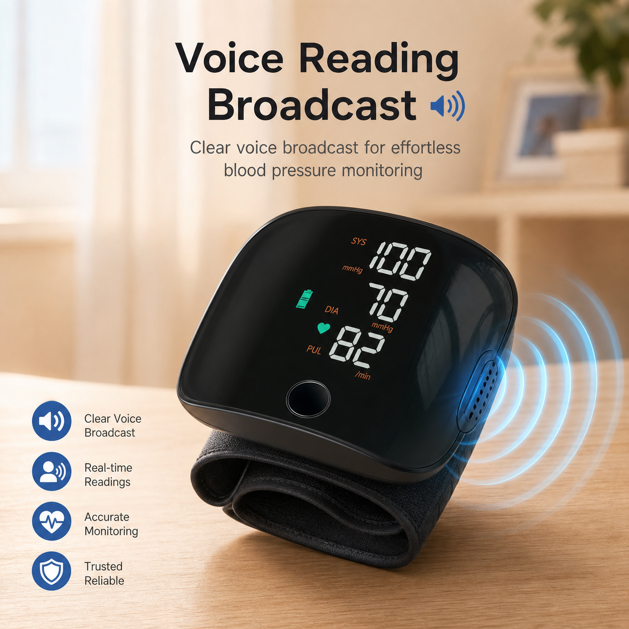 Tensiomètre au poignet | Écran tactile LED avec rapport vocal | Double mémoire pour un suivi facile de la pression artérielle