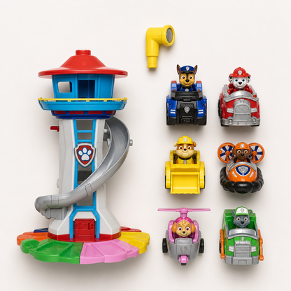 Tour de jeu coulissante pour petites voitures avec 6 véhicules | Divertissement créatif pour les enfants