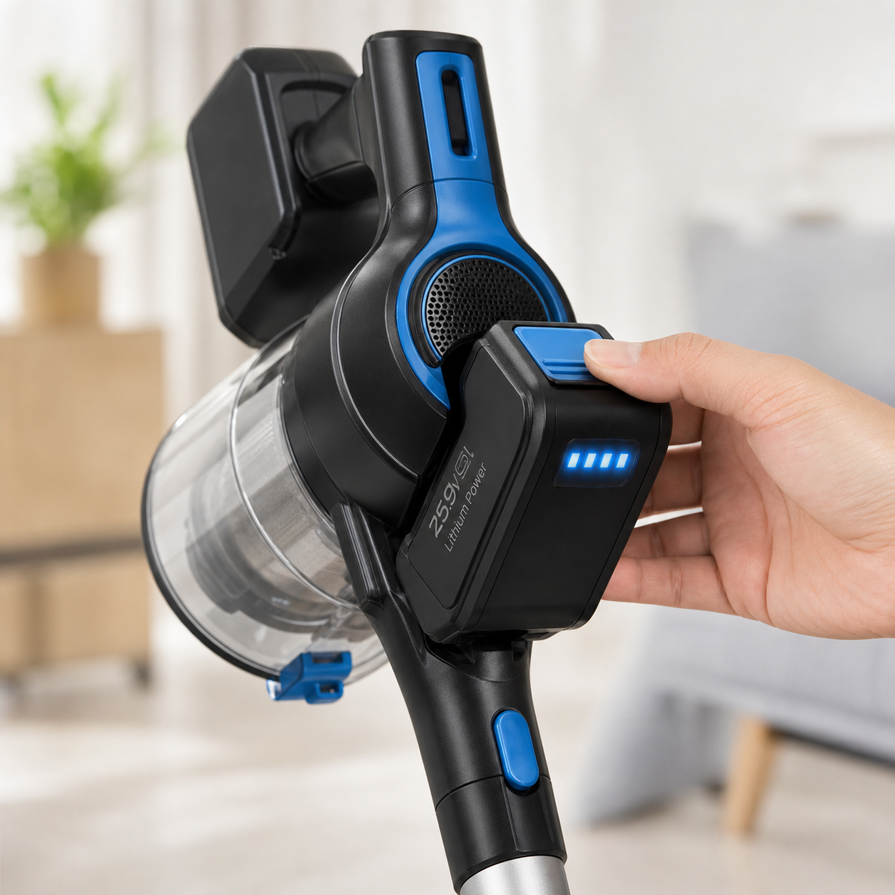 Aspirateur sans fil | Aspiration puissante et design léger | Filtration HEPA pour un air pur
