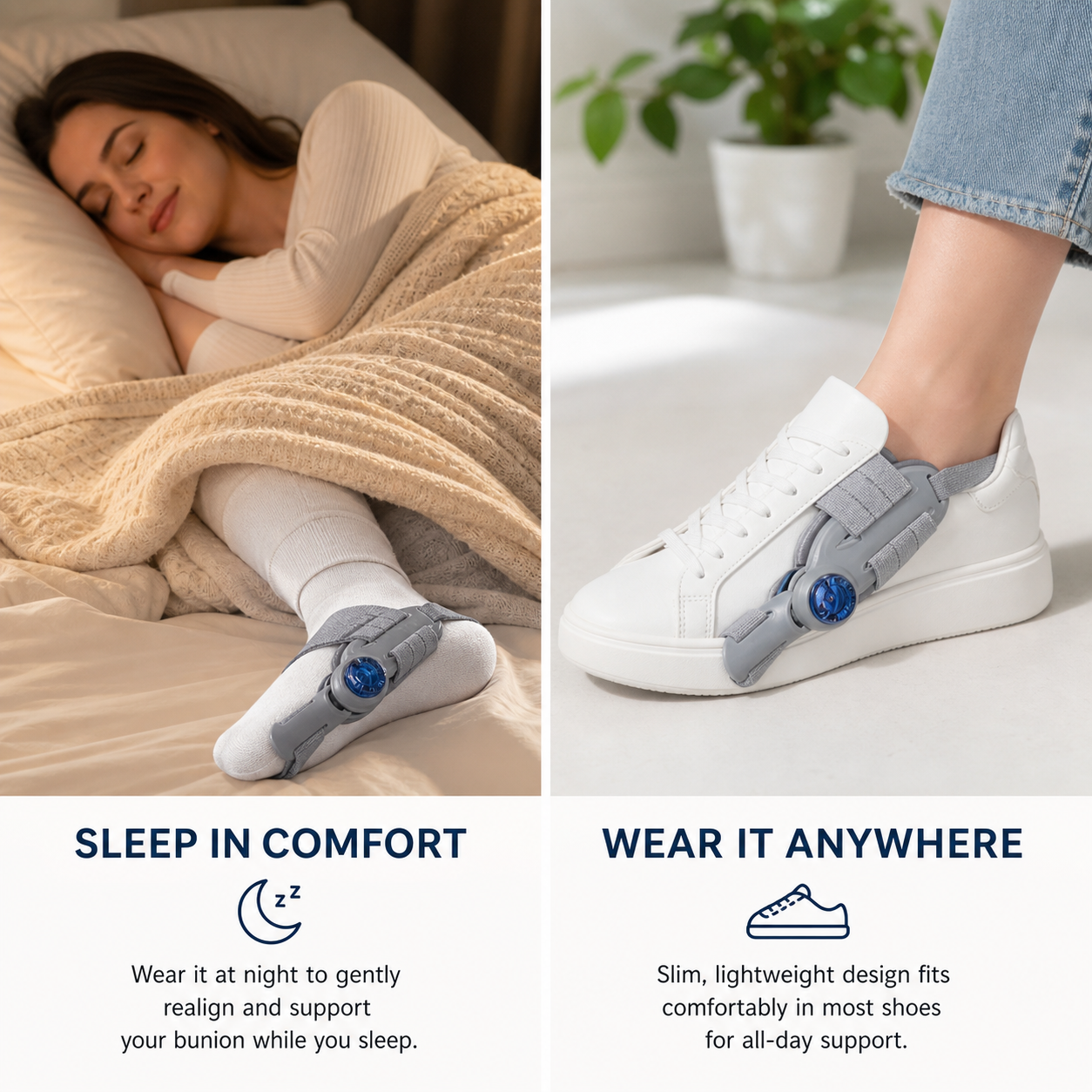 Correcteur d’hallux valgus unisexe | Dispositif réglable en silicone pour soulager la douleur et améliorer la posture