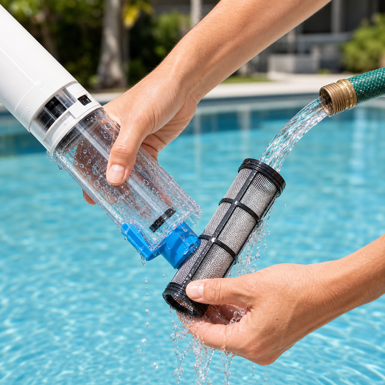 Aspirateur de piscine rechargeable 3-en-1 avec batterie longue durée | Nettoyage efficace pour des piscines toujours impeccables