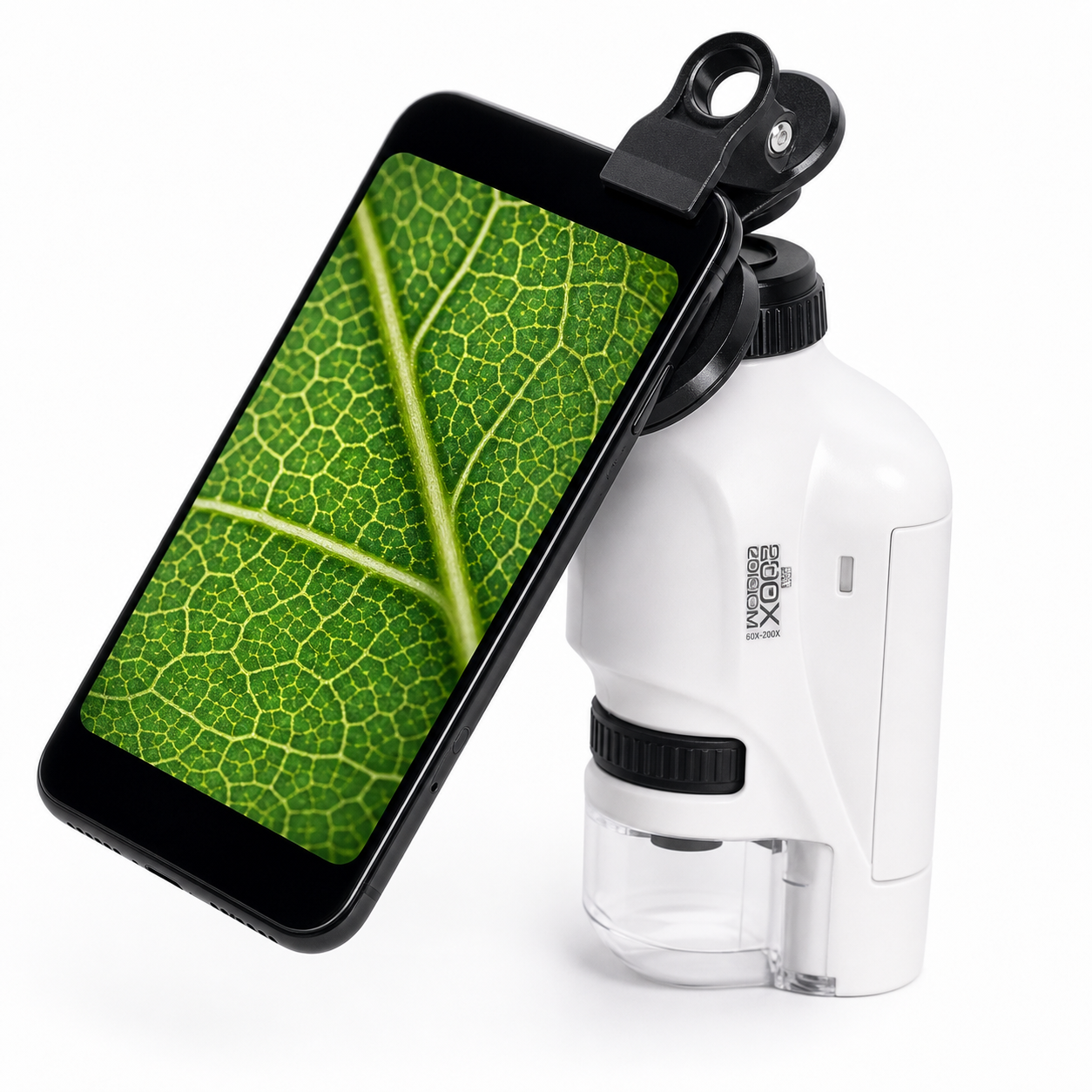 Microscope de poche | Grossissement 60-120x avec lumière LED | Idéal pour les expériences scientifiques et l’observation d’échantillons biologiques