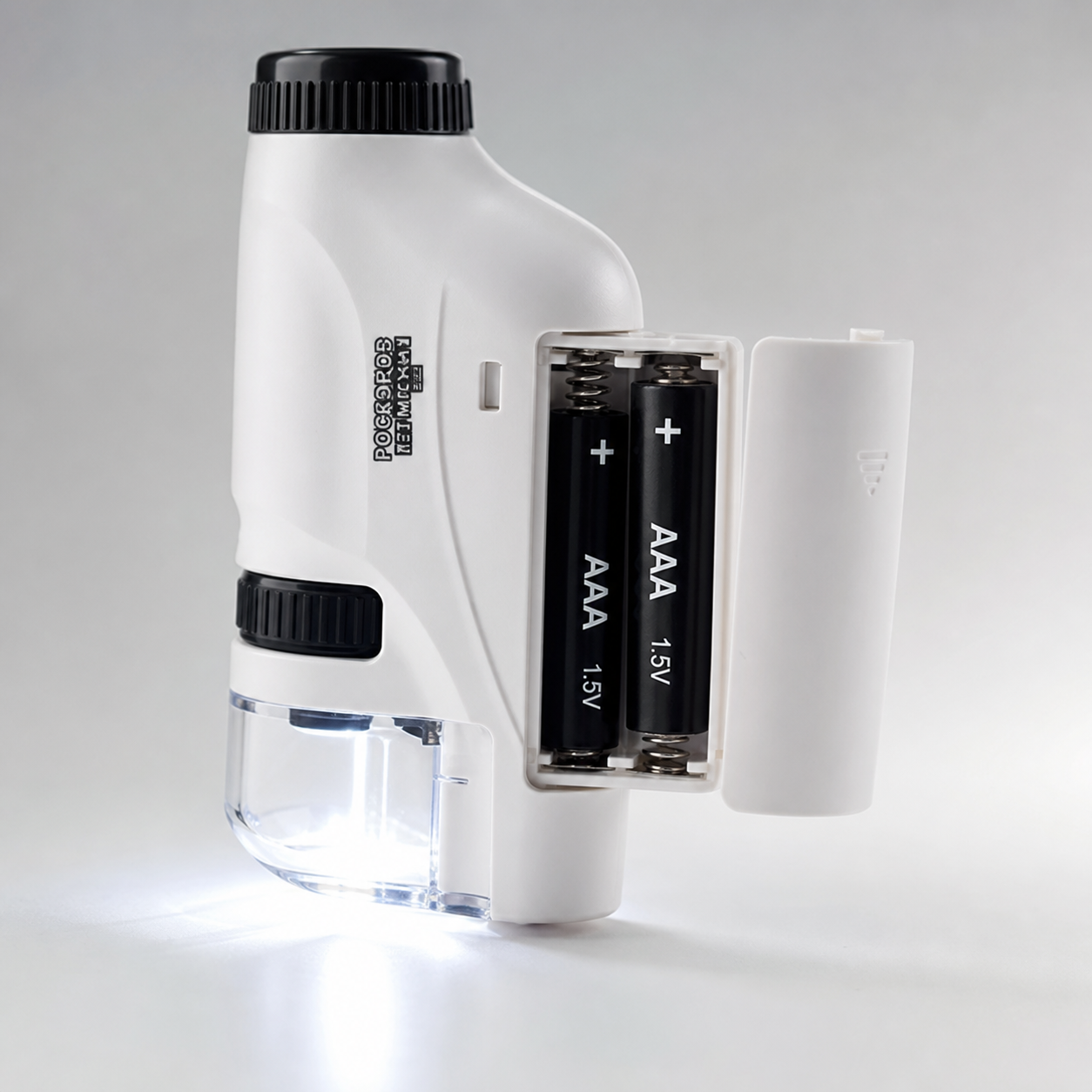 Microscope de poche | Grossissement 60-120x avec lumière LED | Idéal pour les expériences scientifiques et l’observation d’échantillons biologiques