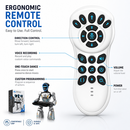 Jouet robot intelligent avec commande vocale et gestuelle | Mini robot dansant pour le divertissement et la créativité