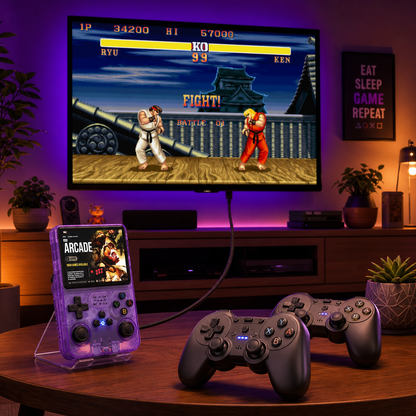 Console de jeu portable | 25.000 jeux rétro avec écran HD | Compacte et prête à divertir en déplacement