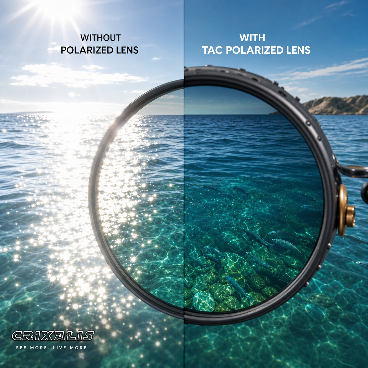 Lunettes de soleil polarisées avec réglage intelligent de la luminosité | Confort visuel optimal pour les activités en plein air