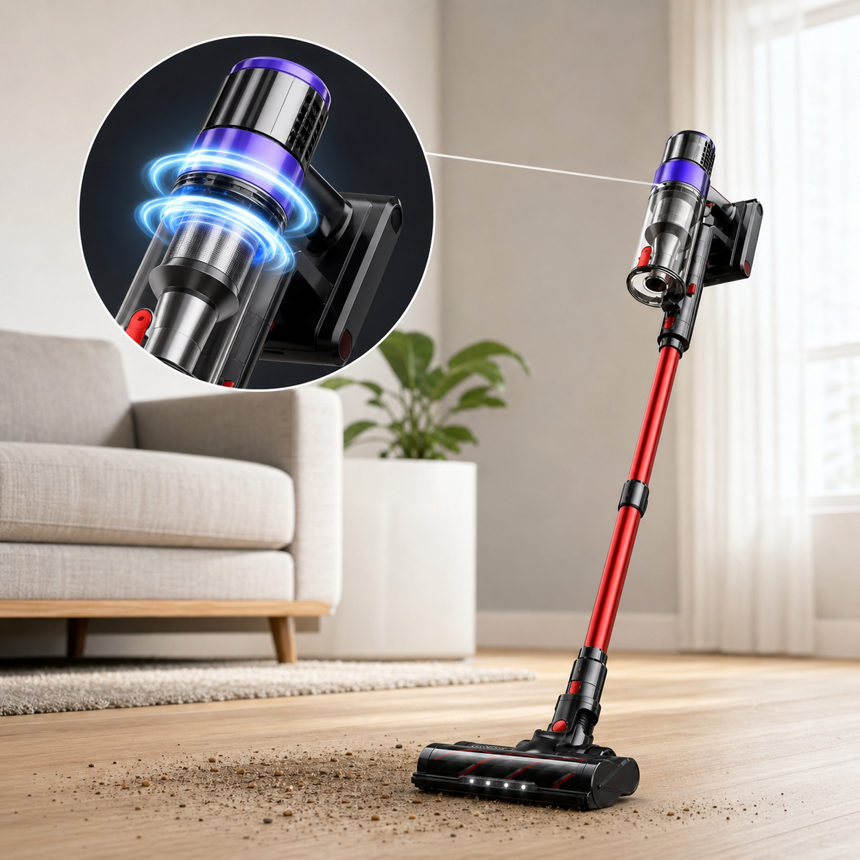 Aspirapolvere Portatile Potente con Batteria Rimovibile | Pulizia Efficiente per Auto e Casa