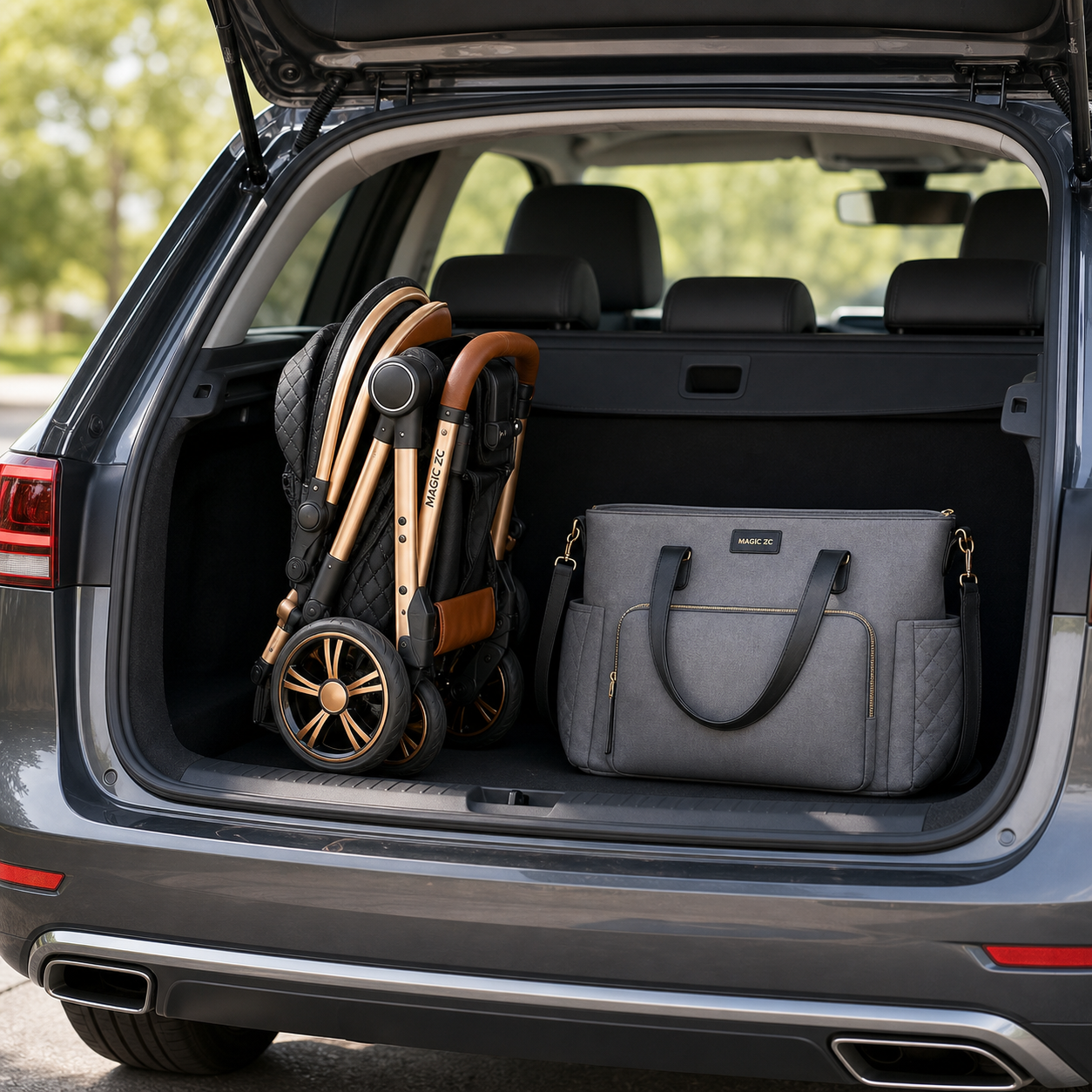 Poussette trio 3 en 1 avec châssis pliable et siège réversible | Système de voyage idéal pour le confort et la polyvalence