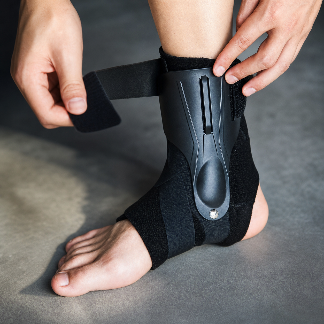 HexoBrace™ | Tutore per Caviglia con Doppio Supporto e Design Ergonomico | Stabilizzatore Antiscivolo per Prevenire Lesioni