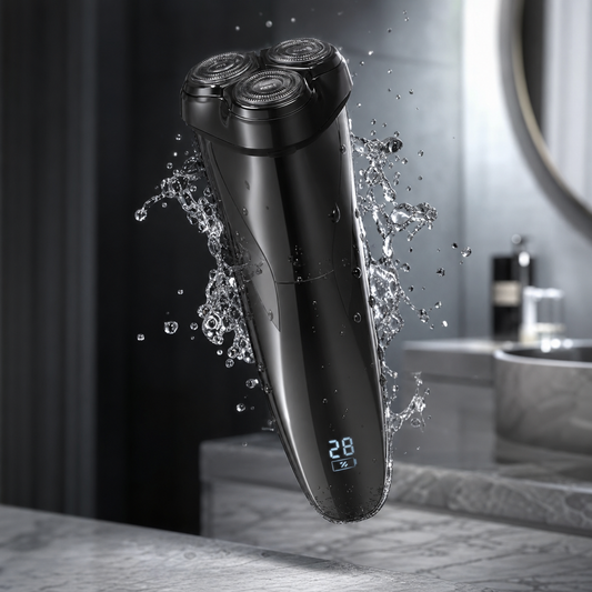 Elektrisch baardscheerapparaat met digitaal display en waterdicht IPX7-ontwerp | Scheerapparaat voor droog en nat scheren