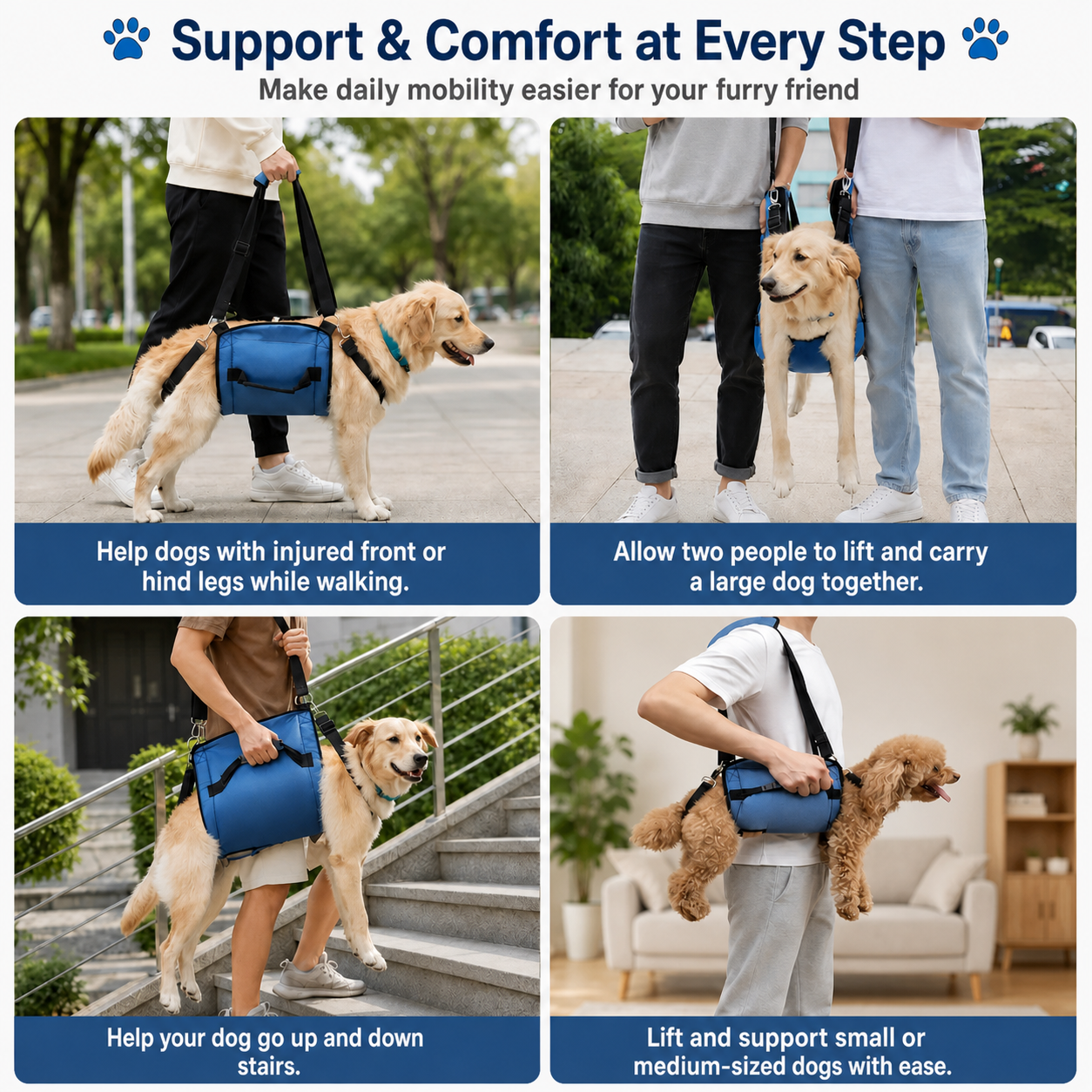 Imbracatura Ergonomica per Cani | Nylon Resistente con Maniglia Antiscivolo | Regolabile per Comfort e Sicurezza durante le Passeggiate