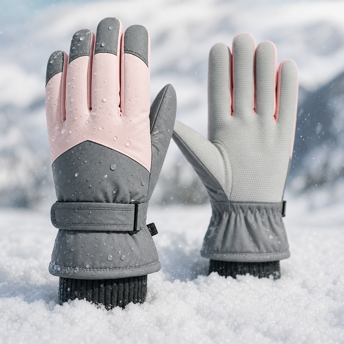 Uniseks-skihandschoenen van PU-leer met touchscreenfunctie, waterdicht - comfort en bescherming voor wintersport