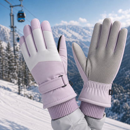 Uniseks-skihandschoenen van PU-leer met touchscreenfunctie, waterdicht - comfort en bescherming voor wintersport
