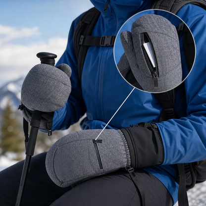 Guanti Invernali Uomo | Guanti da Sci Impermeabili con Touch Screen | Caldi e Termici per Attività Outdoor