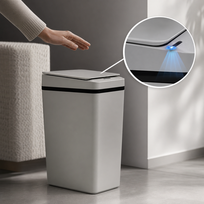 Cestino Automatico | 12 Litri con Sensore di Movimento e Design Compatto | Ideale per Spazi Ristretti