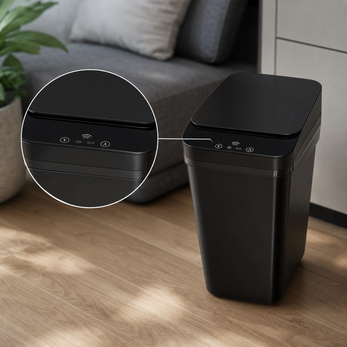 Cestino Automatico | 12 Litri con Sensore di Movimento e Design Compatto | Ideale per Spazi Ristretti