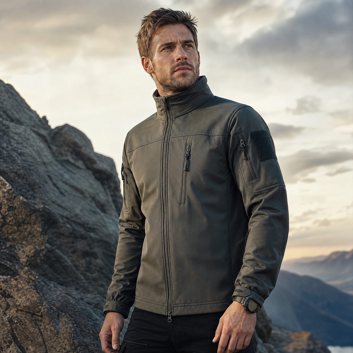Liam | Impermeabile Antivento Tattico per Alpinismo e Escursionismo