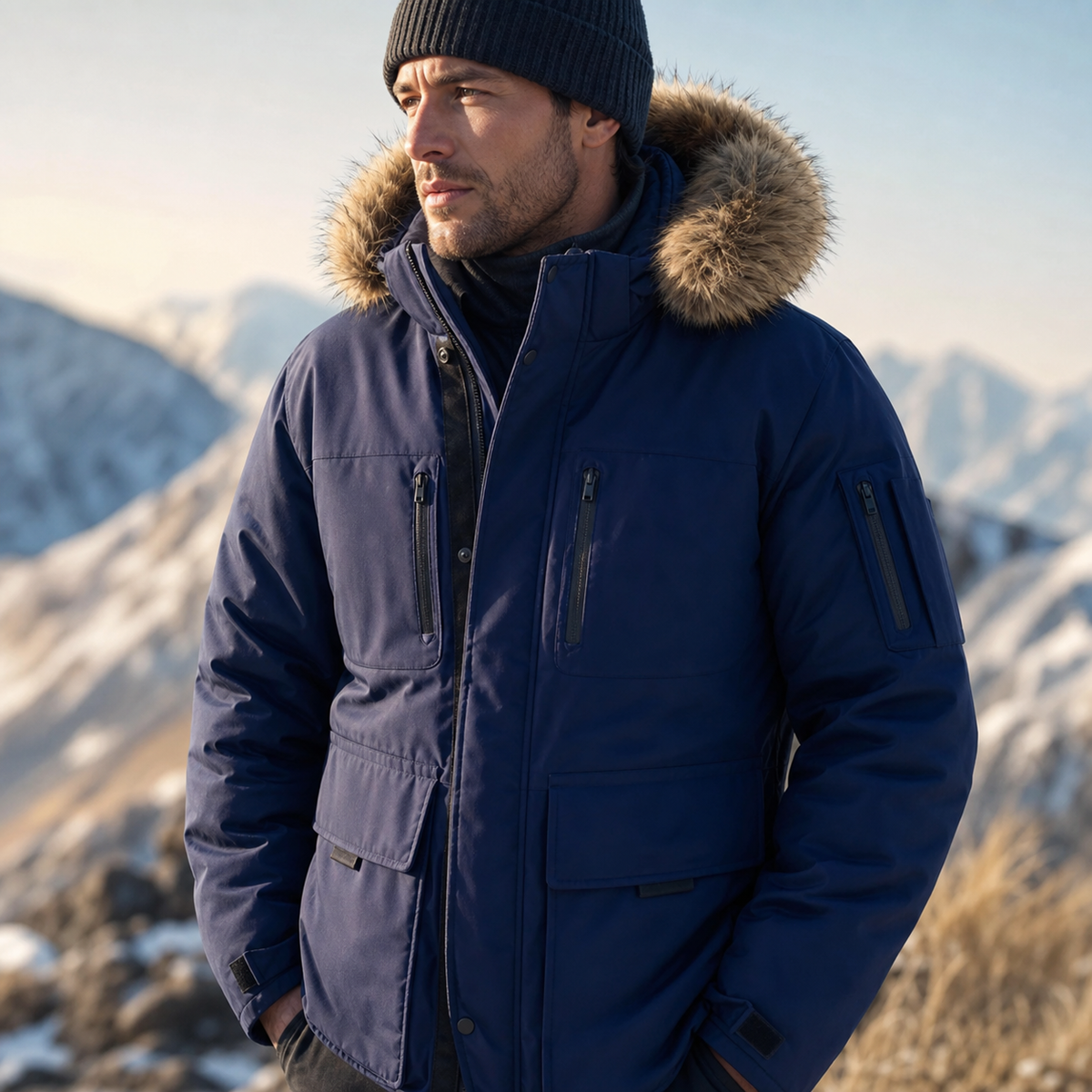 Ethan | Caldo Parka Invernale Uomo con Cappuccio Removibile