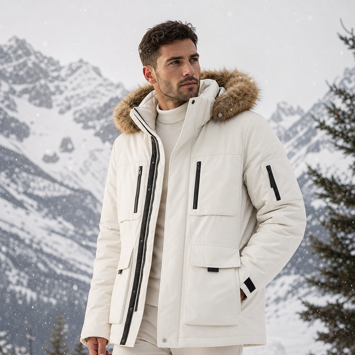 Ethan | Caldo Parka Invernale Uomo con Cappuccio Removibile