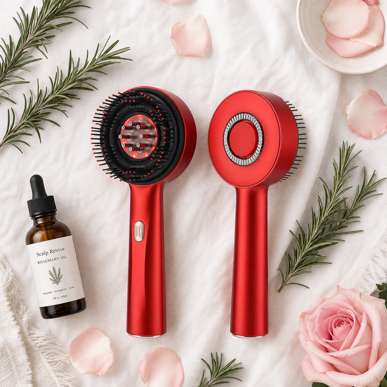 Vollarra | Pennello per Terapia con Luce Rossa per Capelli Più Spessi e Sani