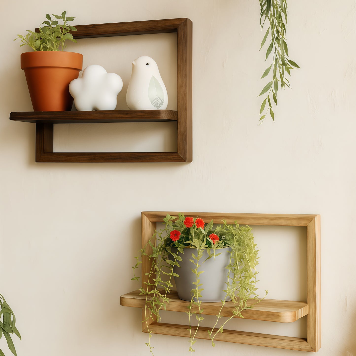 Geometric Wooden Shelf