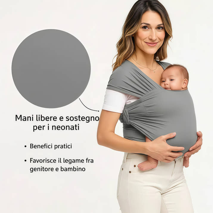 Fascia Porta Bebè Ergonomica in Cotone – Glabora
