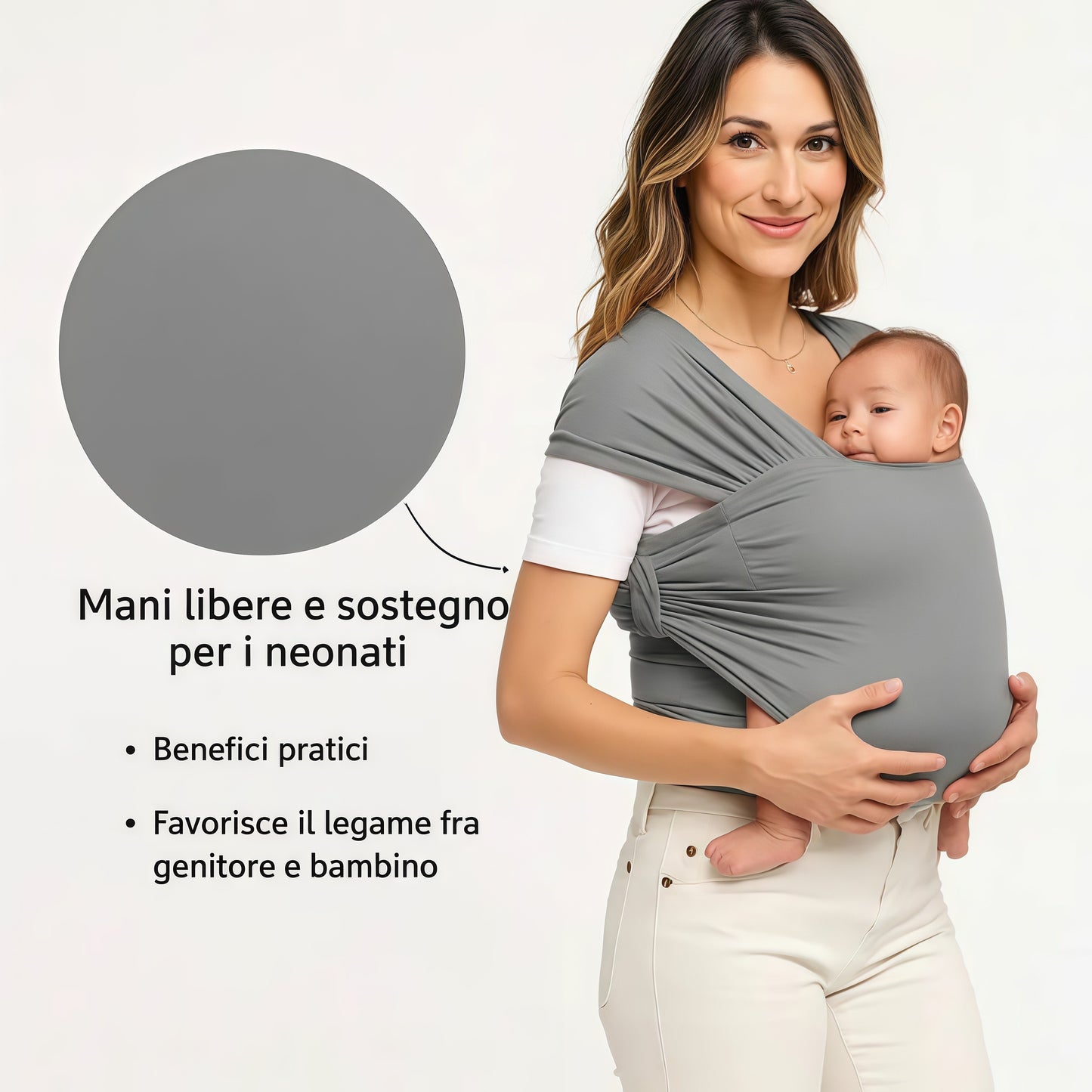 Fascia Porta Bebè Ergonomica in Cotone – Glabora