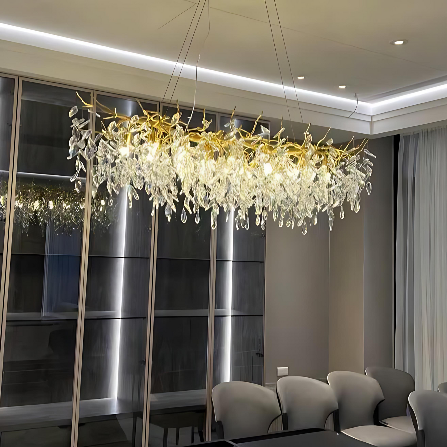 Modern Adjustable Crystal Chandelier