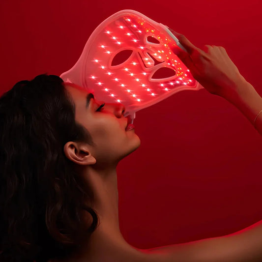 Maschera Viso LED | Terapia della Luce con Ringiovanimento e Collagene | Trattamento Anti-invecchiamento per Pelle Radiosa