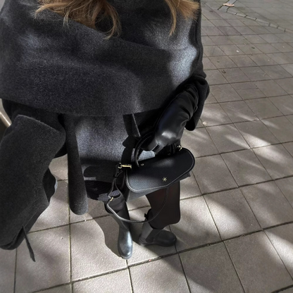 Fiorenza | Women's Oversized Cape Coat with Textured Finish - Autumn Elegance