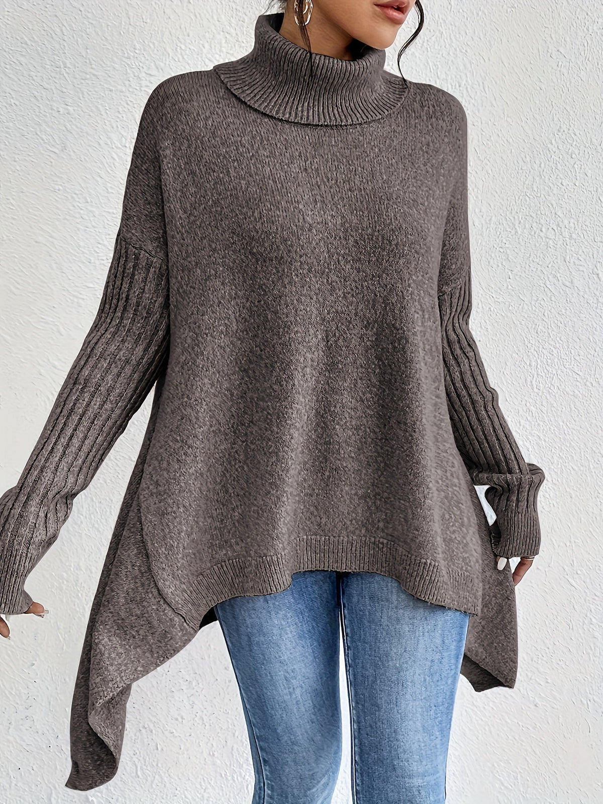 Alessia | Maglione Donna Collo Alto Morbido Over - Calore Senza Sforzo