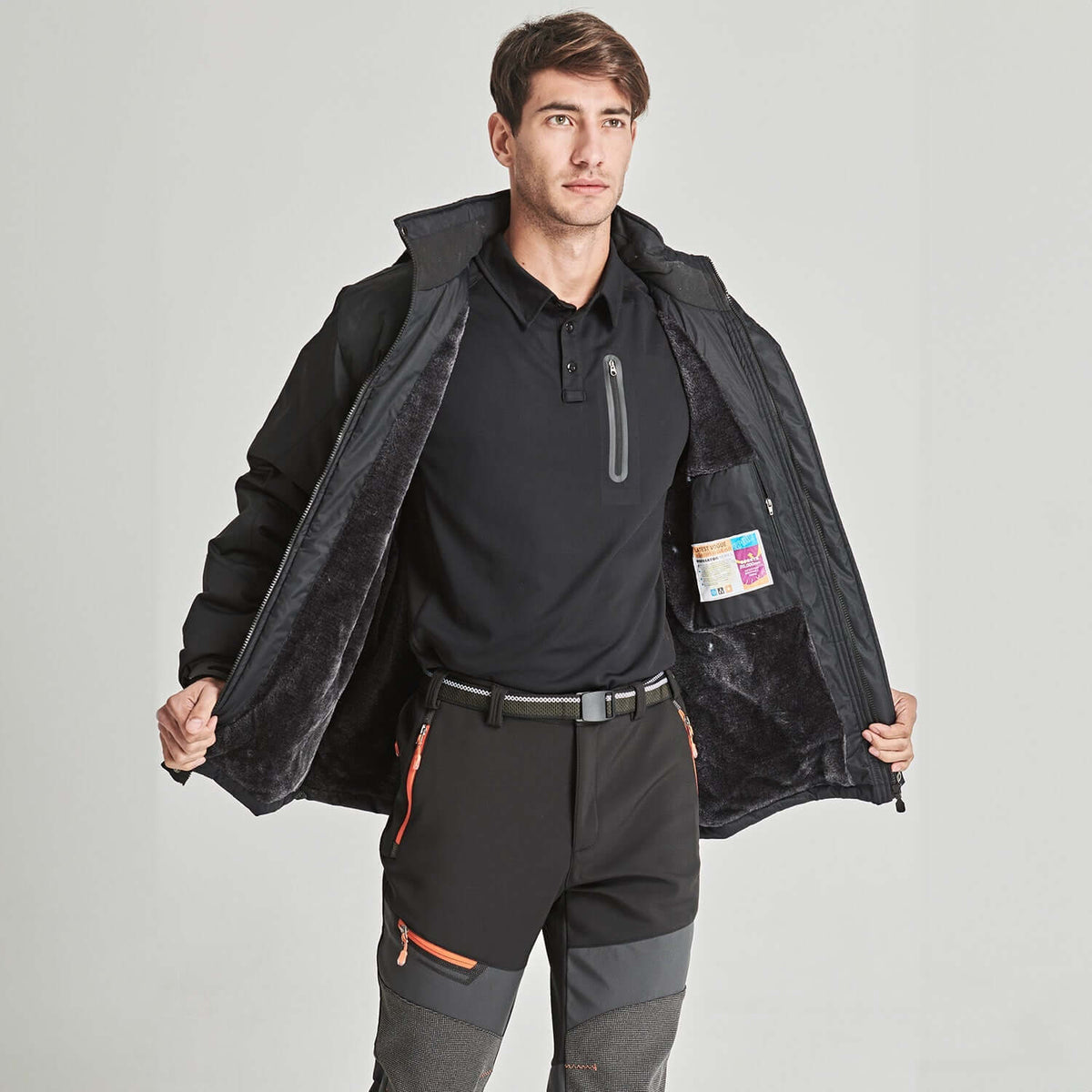 Luca | Men's Winter Jacket with Fleece Lining and Detachable Hood - Warmth and Freedom