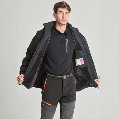 Luca | Men's Winter Jacket with Fleece Lining and Detachable Hood - Warmth and Freedom