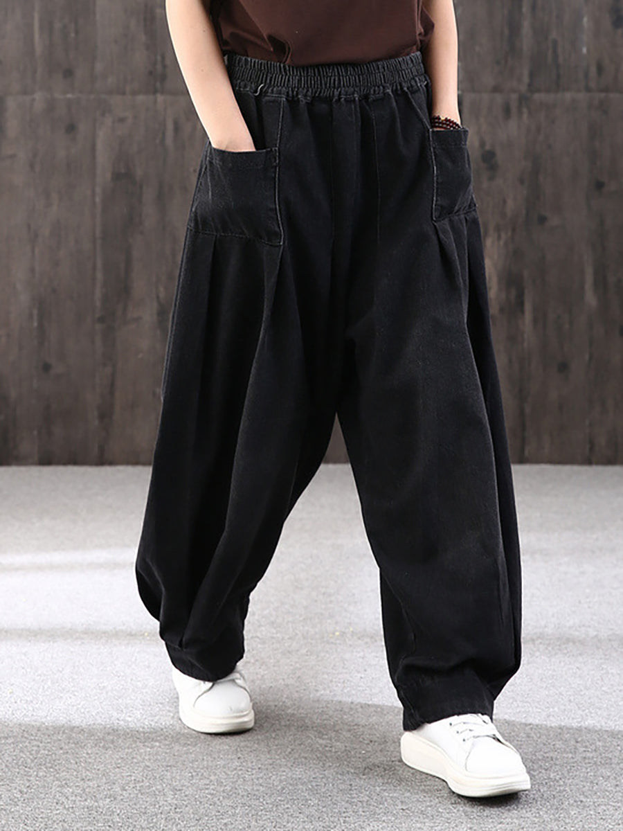 Nerea | Women's Baggy Wide-Leg Jeans with Elastic Waist - Comfortable Streetwear