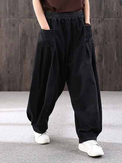 Nerea | Women's Baggy Wide-Leg Jeans with Elastic Waist - Comfortable Streetwear