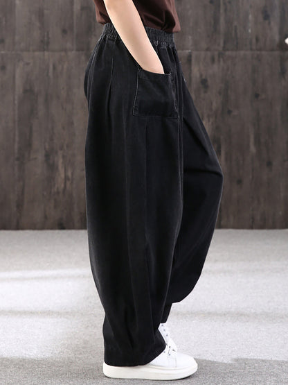 Nerea | Women's Baggy Wide-Leg Jeans with Elastic Waist - Comfortable Streetwear