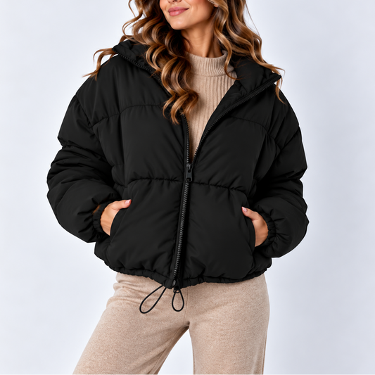 Luciana | Oversize-Damensteppjacke mit Stehkragen und Taschen - Entspannter Komfort