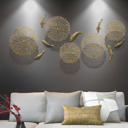 Elegant 3D Wall Decoration in Zinc Alloy