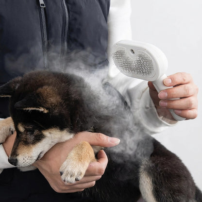 Spazzola per Cani e Gatti con Nebbia Detergente - Cura del Pelo per Animali Domestici